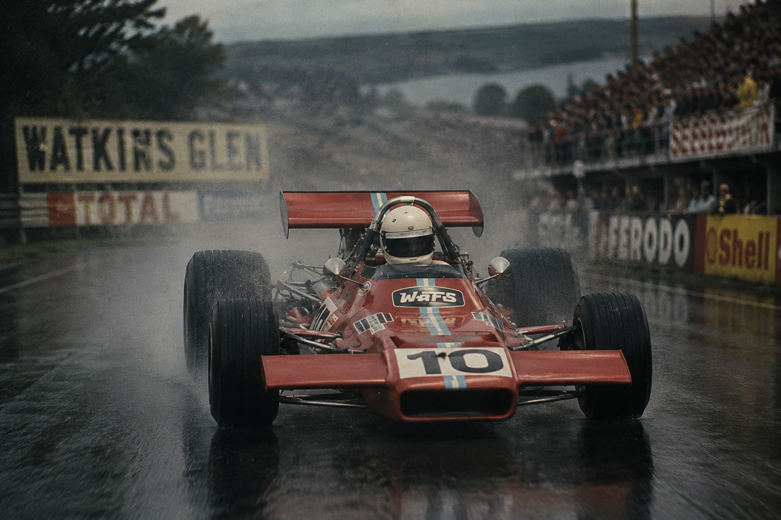 De Tomaso 505/38 in zilveren factory roll-out-uitvoering, zoals onthuld door Frank Williams Racing Team in 1970