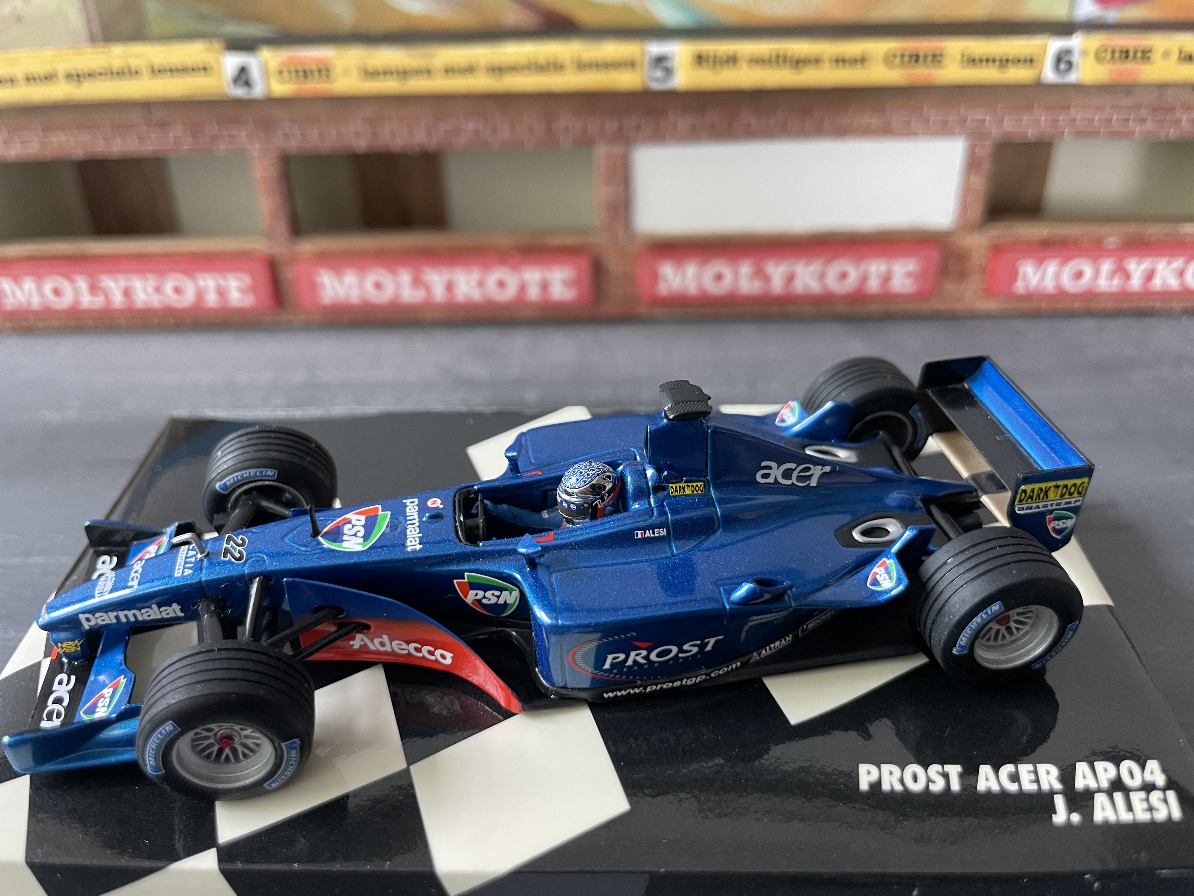 Prost AP04 2001 modelauto van Jean Alesi in Han's collectie