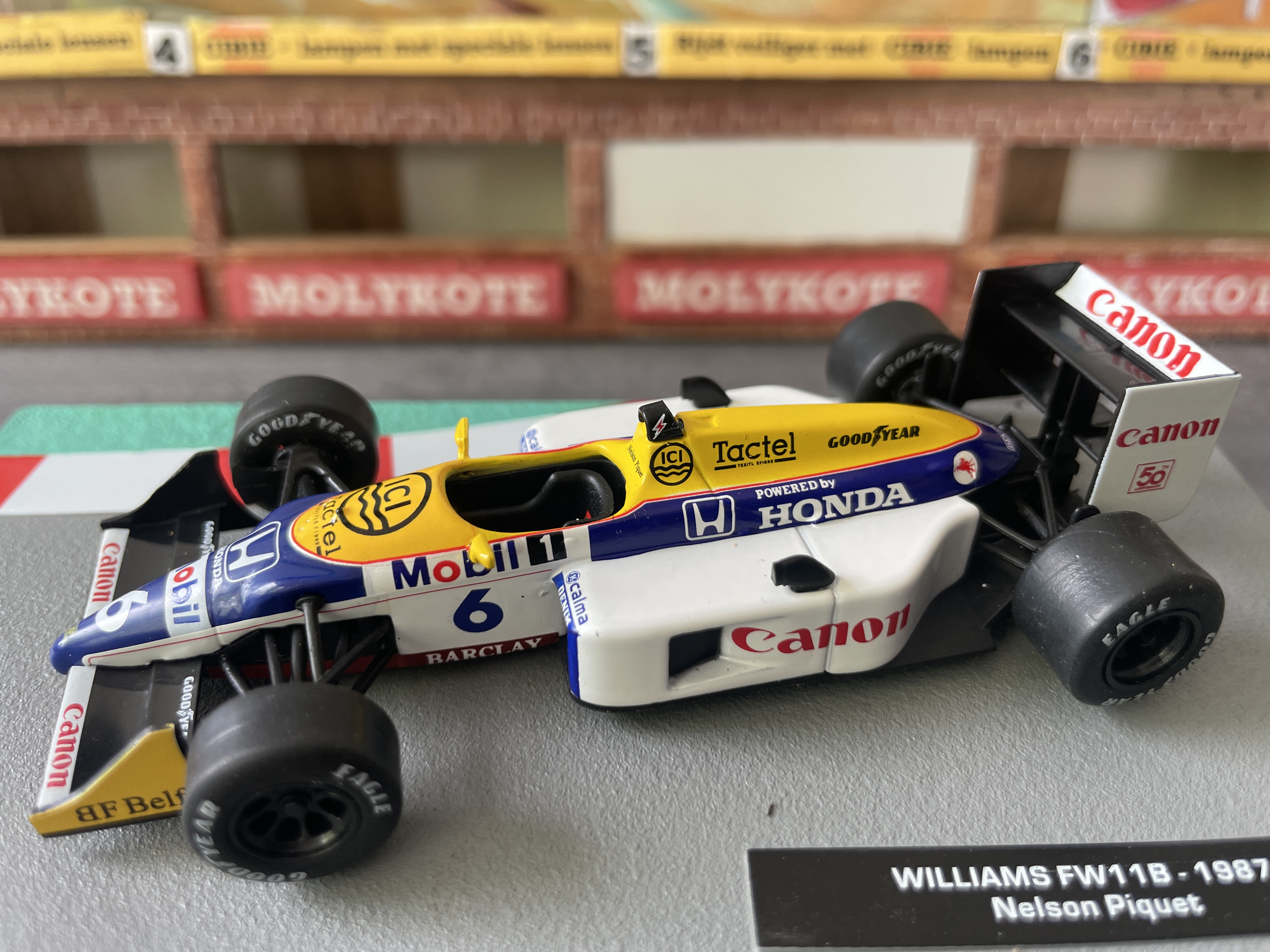 Williams FW11B 1987 modelauto van Nelson Piquet in mijn collectie