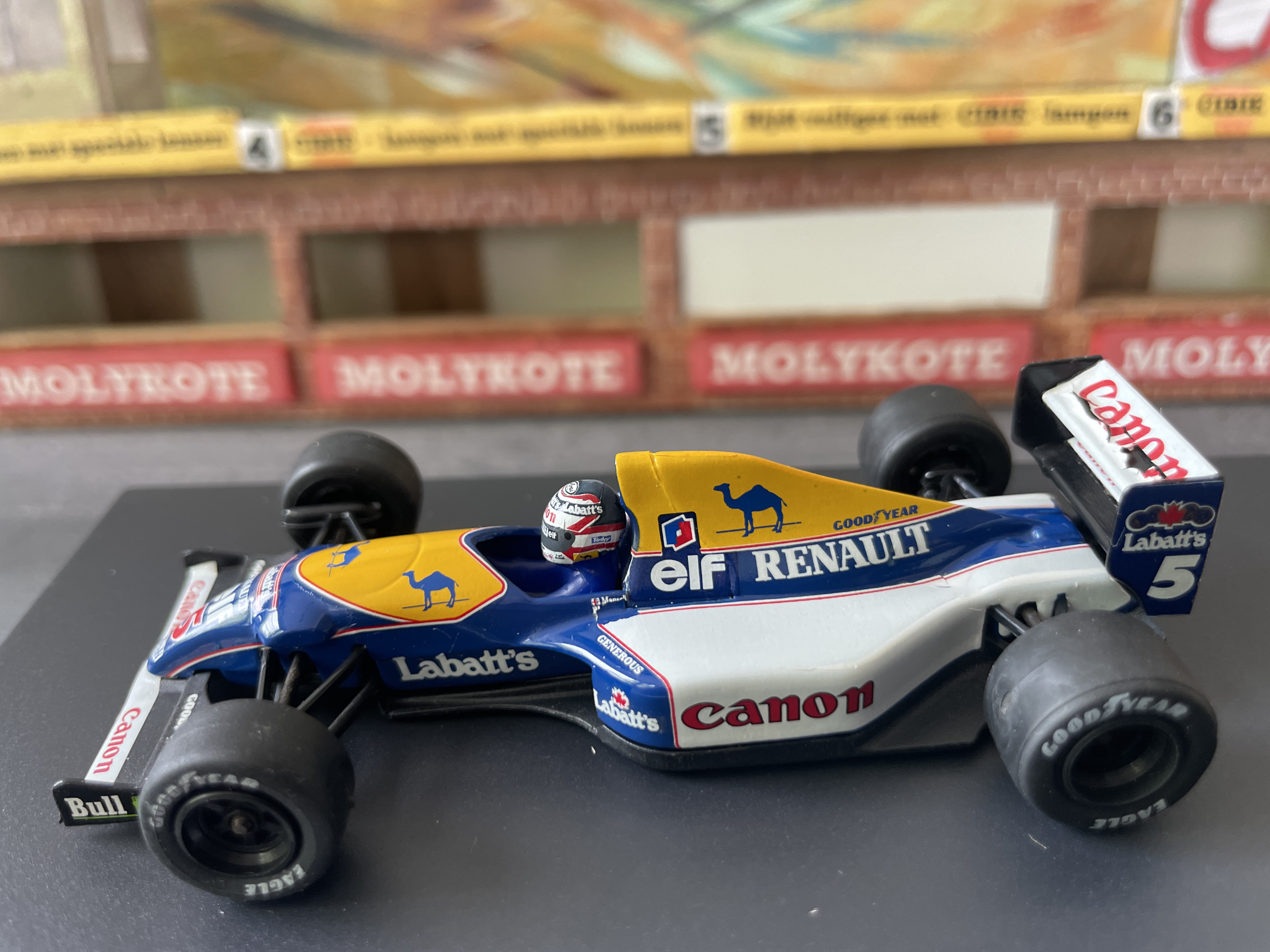 Williams FW14B 1992 modelauto van Nigel Mansell in Han's collectie