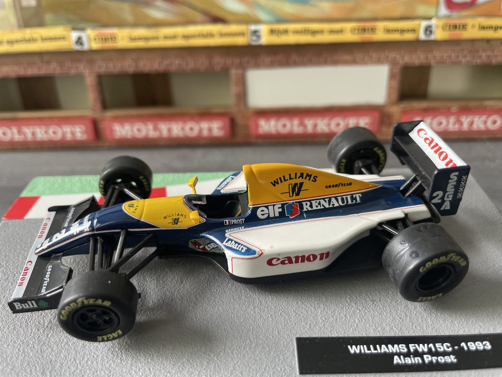 Williams FW15C 1993 modelauto van Alain Prost in Han's collectie