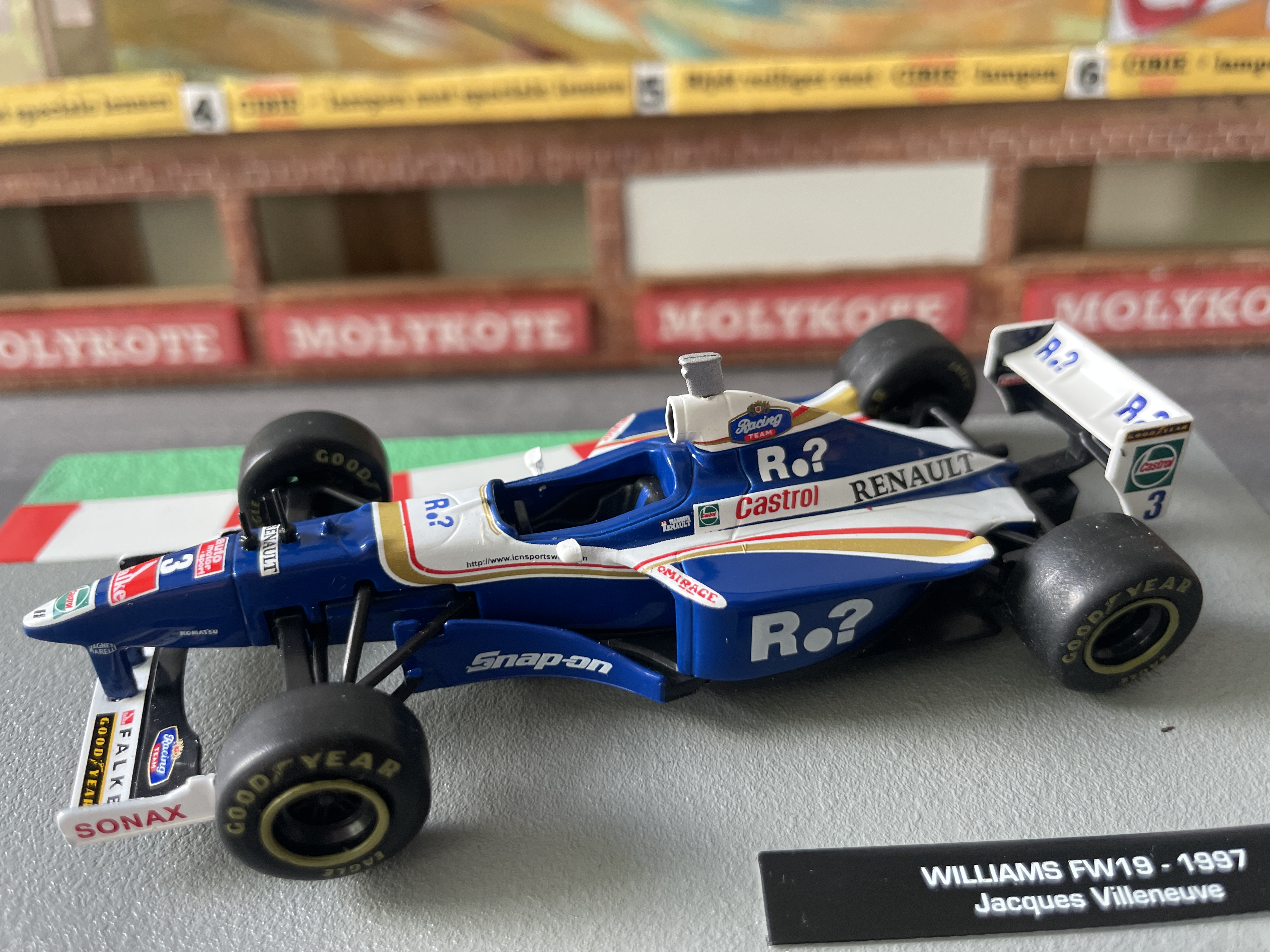 Williams FW19 1997 modelauto van Jacques Villeneuve in Han's collectie