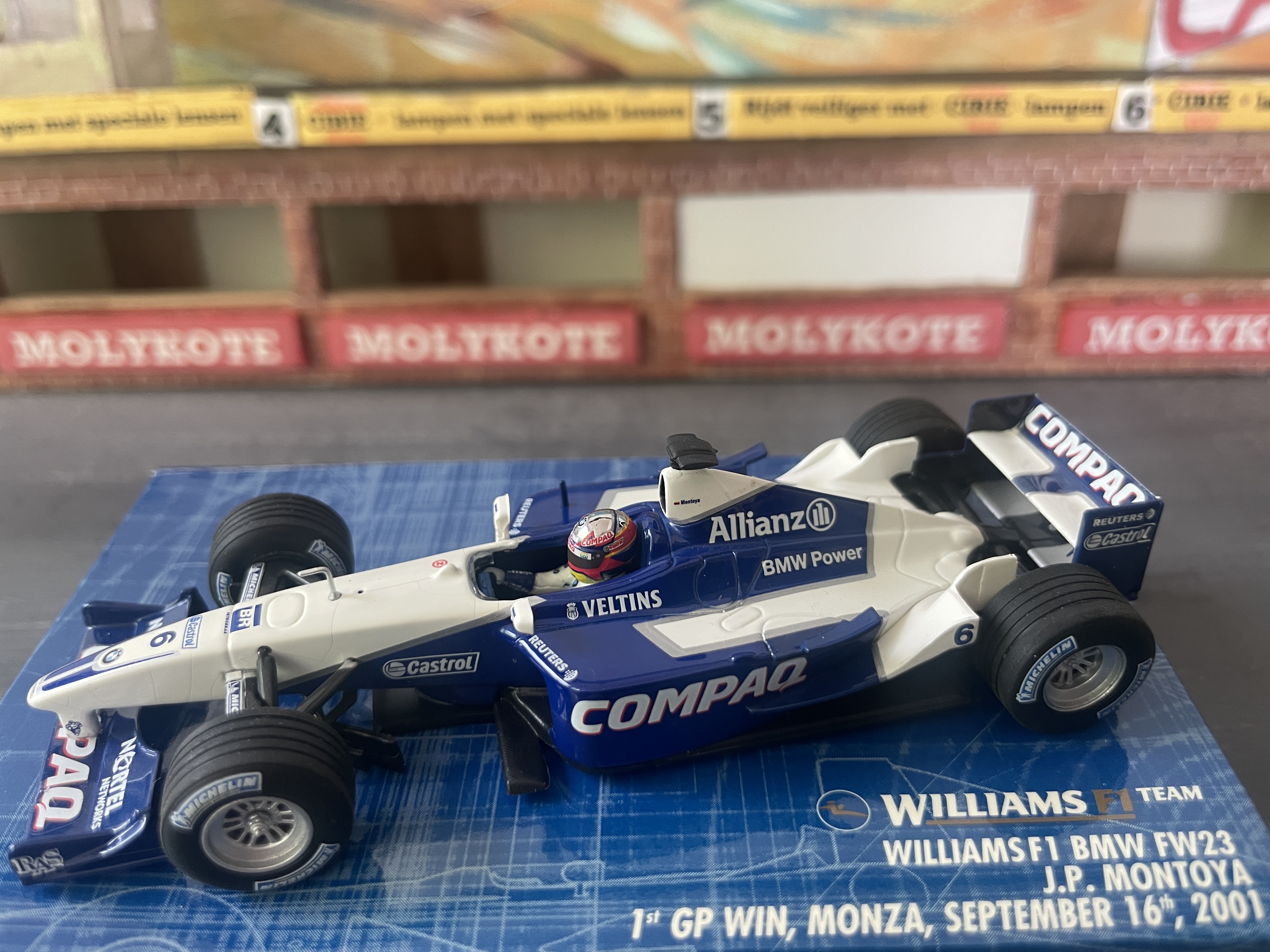Williams FW23 2001 modelauto van Juan Pablo Montoya in mijn collectie